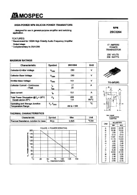 2SC3264 & 2SA1295 MT-200