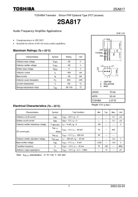 2SA817A TO-92
