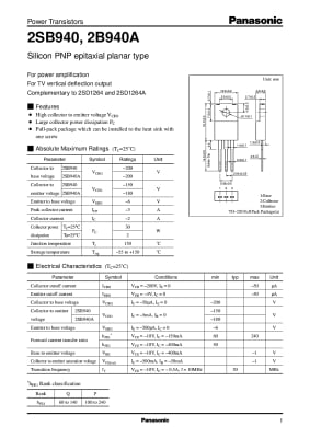 2SB940 TO-220F Πρωτότυπο