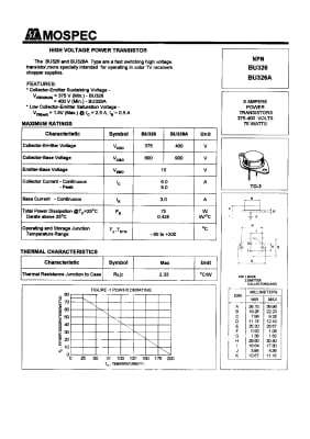 BU326A TO-3 Πρωτότυπο