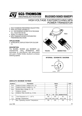 BU208D TO-3 Ή