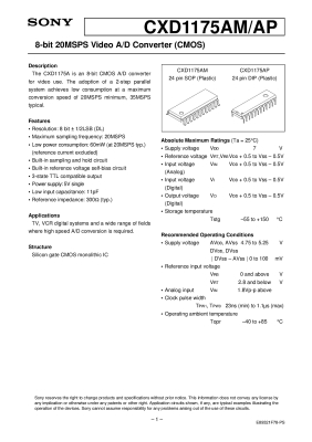 Ολοκληρωμένο κύκλωμα CXD1175AM
