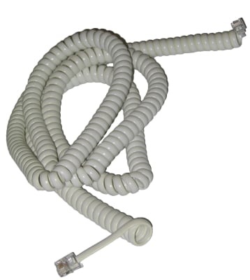 HANDSET SPIRAL 25m 2x 4P4C