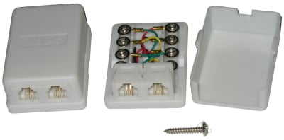 Telephone Jack Box Socket RJ11x2