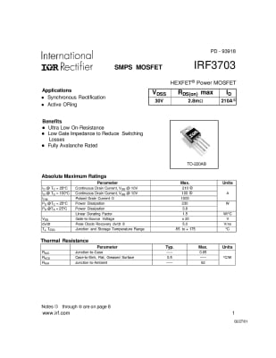 IRF3703 έως-220
