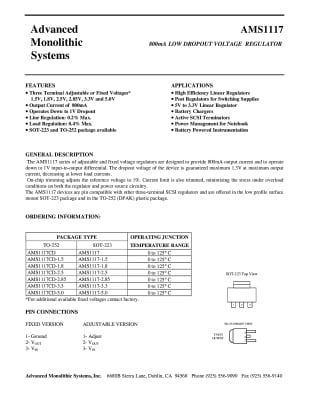 AMS1117 ADJ SOT-223