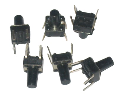 Διακόπτης Tact 4 ακίδων 6x6 H 6mm T1102B