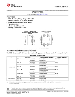 SN74HC04D SOP-14
