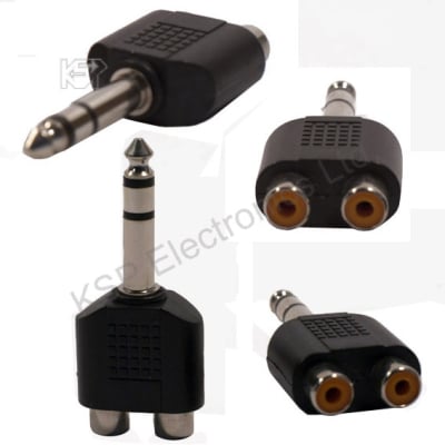 AD-125 2xRCA to 6.3mm str Jack