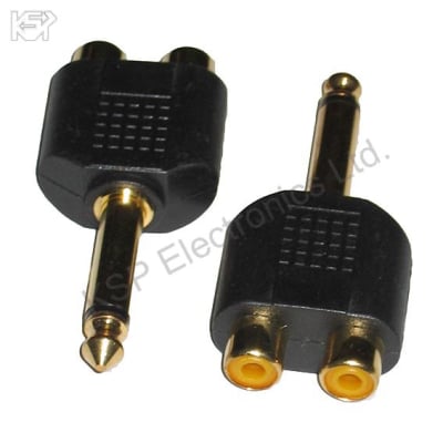 MH-2657(G) 6.3mm mono- 2xRCA female