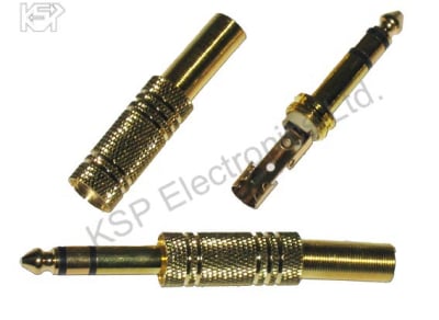 NH-2440G 6.3mm stereo jack Gold