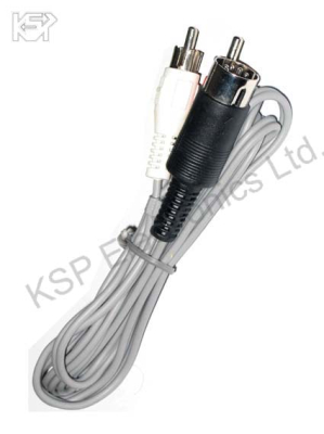 Καλώδιο DIN-5 σε 2RCA αρσενικό 1,25m