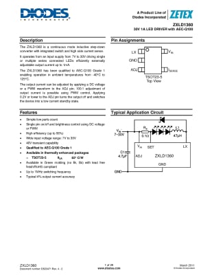 Ολοκληρωμένο κύκλωμα ZXLD1360 SOT-23-5