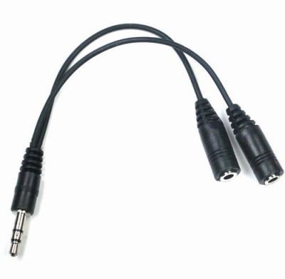 3.5mm HEADPHONE AUDIO SPLITTER CABLE ADAPTER JACK