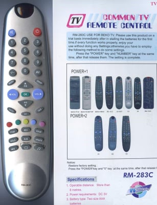 ΤΗΛΕΟΡΑΣΗ RM-283C UNIVERSAL ΓΙΑ ΤΗΛΕΟΡΑΣΗ BEKO