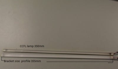διπλή λάμπα ccfl 350mm με βάση στήριξης 355mm