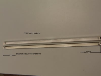 διπλή λάμπα ccfl 390mm με υποστήριξη καλωδίου 400mm