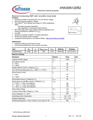 IGBT IHW30N120R2 TO-247