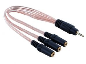 CABLE 3.5 to 4x3.5 stereo jack male-female 0.2