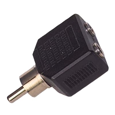 NH-553N ADAPTER 2x3.5 STEREO JACK-1RCA MALE