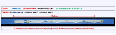 Οπίσθιος φωτισμός LED V5DU-480DCA-R1 LED89