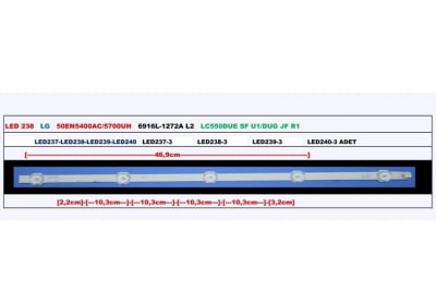 Led Backlight 50INCH ROW2.1 6916L-1272A LED238