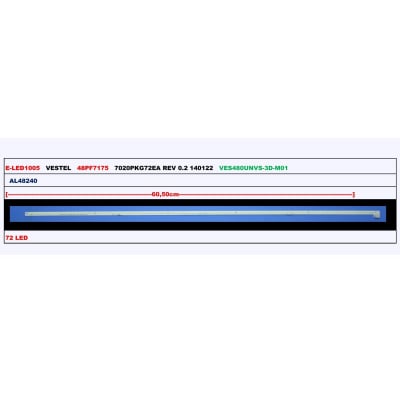 LED Backlight 48\'\' VNB 7020PKG 72EA   ELED1005