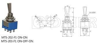ΔΙΑΚΟΠΤΗΣ CK MTS-203R ON-OFF-ON 6 ακίδων