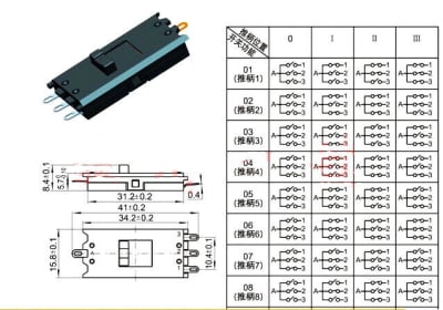 SWITCH SL-X301XN slide 3 pos 4p
