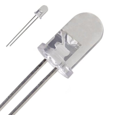 LED 5 χιλ. κίτρινο Διαφανές