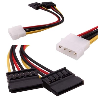 CABLE SATA TURN BIG 4 PIN-TWO SATA