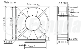 FAN 120x120x25 220V 2P
