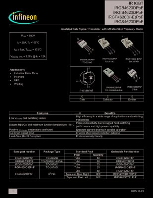 IGBT IRGB4620D TO-220