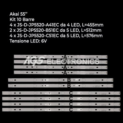 LED Backlight MS-L0956 JS-J-JP5520 set-10pcs
