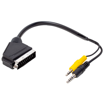 CABLE SCART-2x3.5mm 4 pins 1.2m