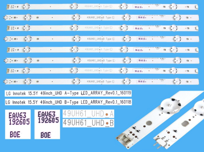 LED Backlight LG 15.5 49UH61 UHD set-8 ES-1025