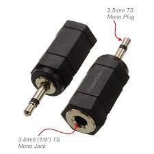 AC-018M 2.5mm to 3.5mm mono jack