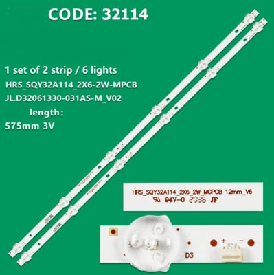 LED Backlight HRS_SQY32A114_2X6_2W LED755 set-2