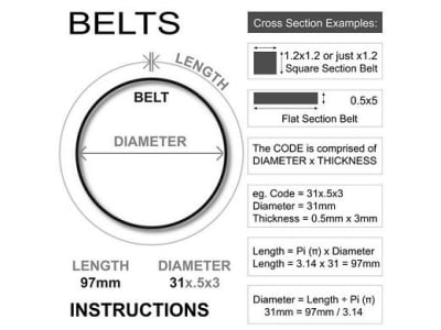 Belt BLS45-02 7x1.5mm