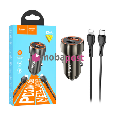 CAR Charger Z46A 12V 38W TYPE-C+USB 3.0