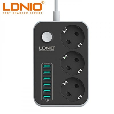 ADAPTER LDNIO SE3631 6 X USB Port 3 X 220V ports