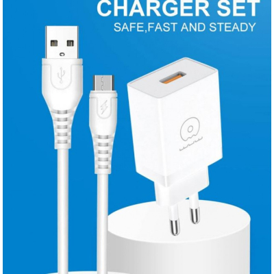 ADAPTER T66 USB 3.5A+CABLE IPHONE