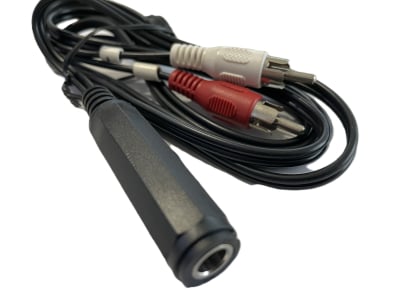 CABLE 2RCA- 6.3 str Socket 1.5m