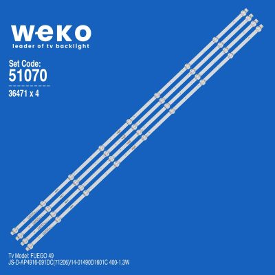 Οπίσθιος φωτισμός LED JS-D-AP4916-091DC σετ 4