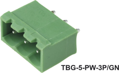 Υποδοχή πλακέτας 3 ακίδων TBG-5-PW-3P/GN