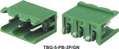 Υποδοχή πλακέτας 3 ακίδων TBG-5-PB-3P/GN