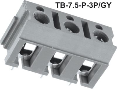 Υποδοχή πλακέτας 3 ακίδων TB-7.5-P-3P/GY