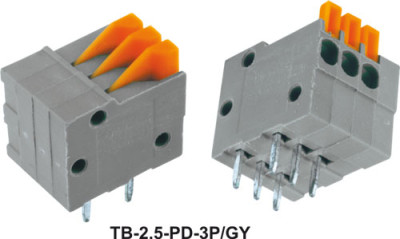 Υποδοχή πλακέτας 3 ακίδων TB-2.5-PD-3P/GY