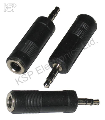 Преходник 3.5жак stereo-6.35 гнездо stereo AC-005 GOLD