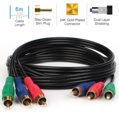CABLE 3/3RCA 1.5m rgb-hdtv